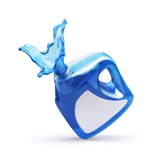 istock Detergent is pouring from bottle. 3d illustration 1322308265