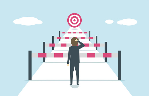 Roadblock Solution Image Roadblock Stock Illustration - Download Image Now - Roadblock, Hurdle ...