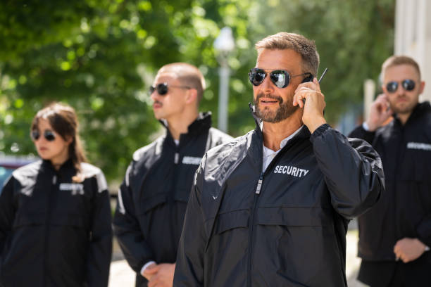 servizio eventi guardia di sicurezza - bodyguard foto e immagini stock