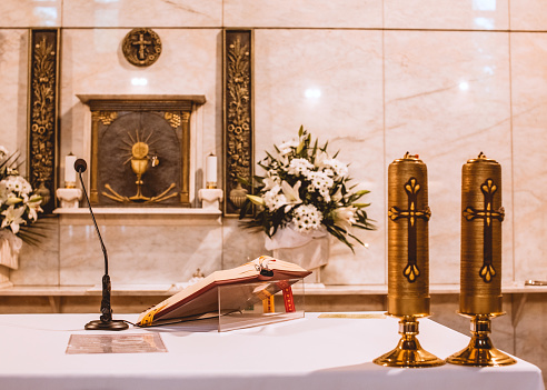 Altar in a Catholic church