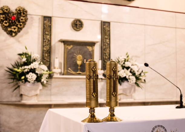 istock Altar in a Catholic church 1322314717