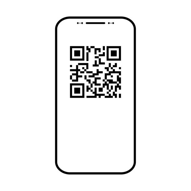 illustrations, cliparts, dessins animés et icônes de icône plate mobil scan isolée sur fond blanc. illustration vectorielle du lecteur de code qr - bar code reader illustrations