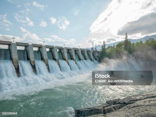 Water Rushes Through Hydroelectric Dam Stock Photo - Download Image Now - Hydroelectric Power, Hydroelectric Power Station, Dam