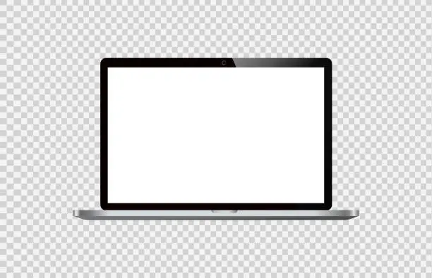 Vector illustration of Laptop with blank screen isolate on  jpg or transparent background for new product, promotion, advertising, vector illustration