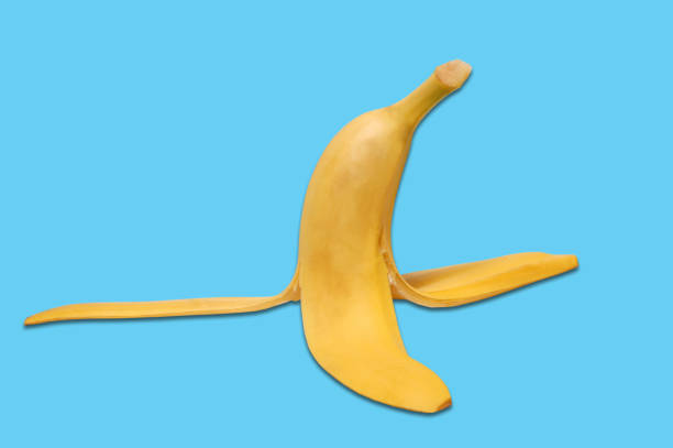 istock Peeled banana peel on the ground 1322321005