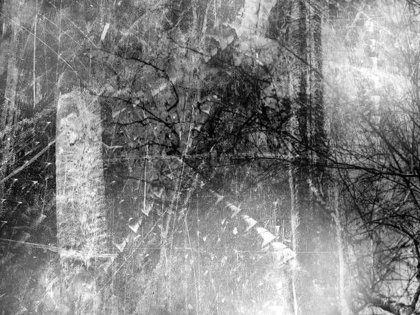 istock Dirty grunge abstract background, black and white halftone empty blank backdrop 1322323958