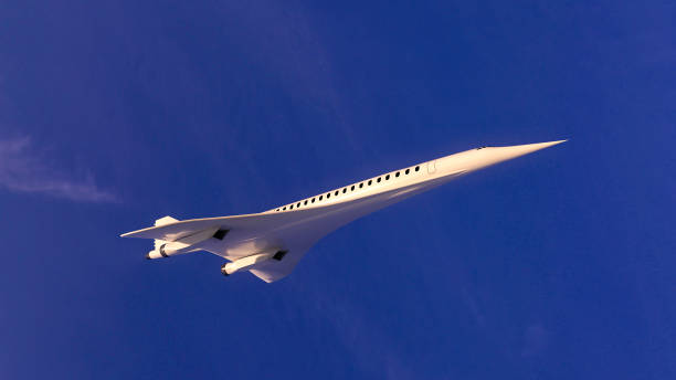 vol supersonique, l’avion pour voyager plus vite que jamais. - avion supersonique photos et images de collection