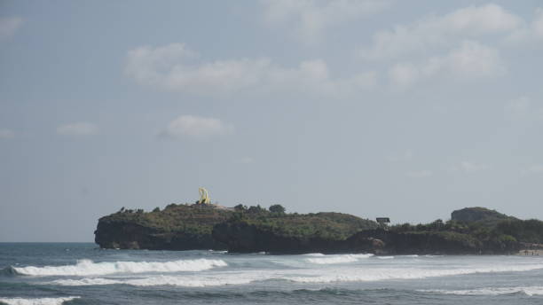 istock View on Slili Beach Wonosari with coral island 1322327062