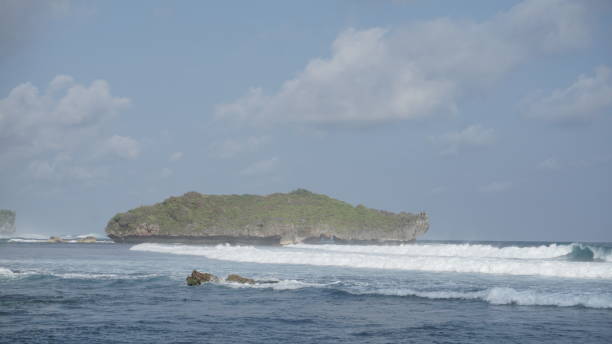 istock View on Slili Beach Wonosari with coral island 1322327130