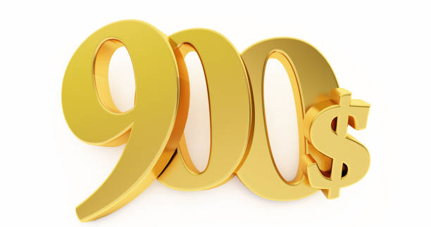 istock golden $900 Dollar isolated on white background 1322328870