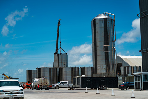 Boca Chica , Texas , USA - June 8th 2021: Starbase space launch facility in South Texas