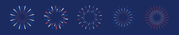 ÐÑÐ°ÑÐ¸ÐºÐ° Ð¸ Ð¸Ð»Ð»ÑÑÑÑÐ°ÑÐ¸Ð¸ firework 4th of july usa celebration fireworks independence patriot memorial day july illustrations stock illustrations