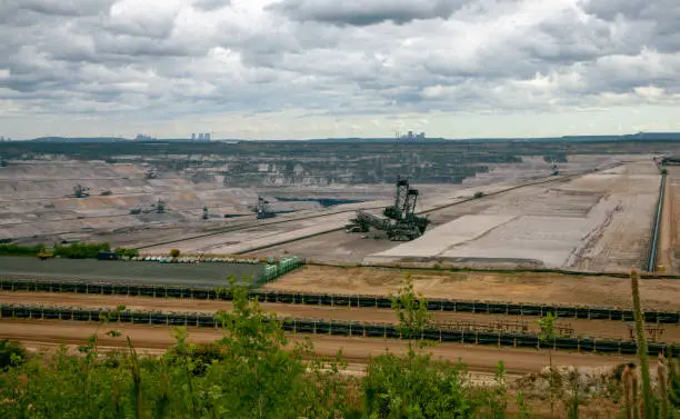 overview of the Hambach opencast mining in operation May 2021