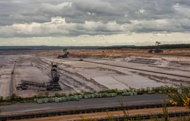 overview of the Hambach opencast mining in operation May 2021