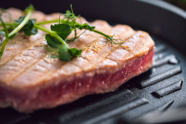istock Raw Tuna Steak in Ice 1322333010