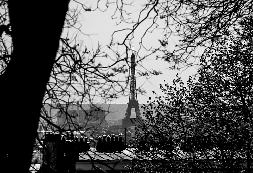 The Eiffel Tower seen from the Sacré Coeur Basilica