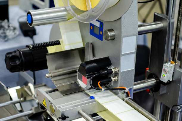 istock Close-up of  Automatic Sticker Labelling Machine 1322339672