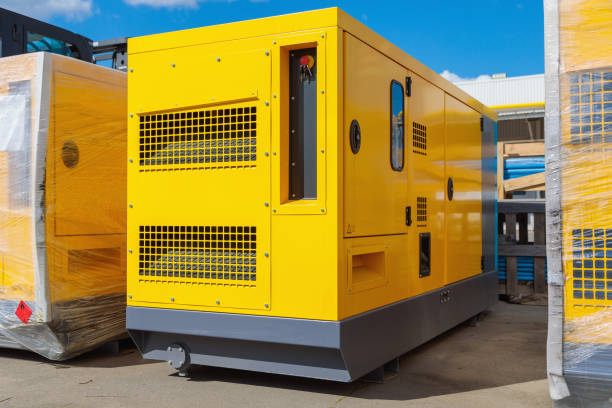 generador diesel para obras generales de construcción y servicios de emergencia - generator fotografías e imágenes de stock