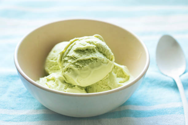 istock Pistachio ice creams in bowl 1322341456