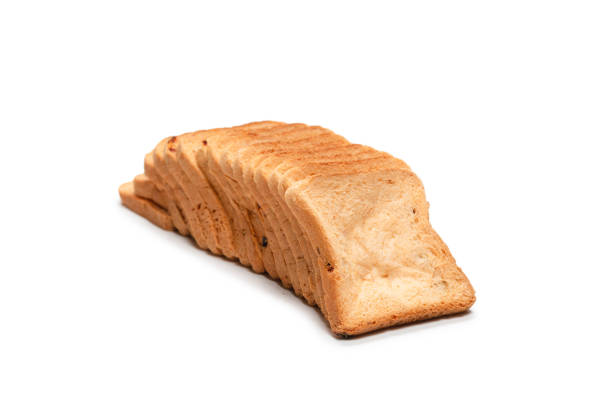 istock Delicious bread slices isolated on a white background. 1322344466
