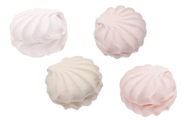 istock Rose marshmallow isolated on white. Zephyr. 1322345006