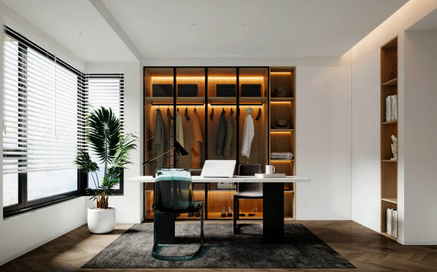 istock 3d render of study room,  home office 1322354386