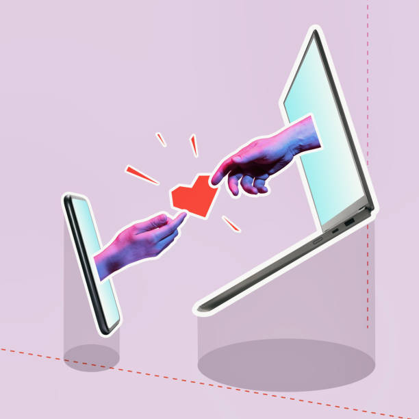 istock Concept of human relations in the digital age. 1322359037