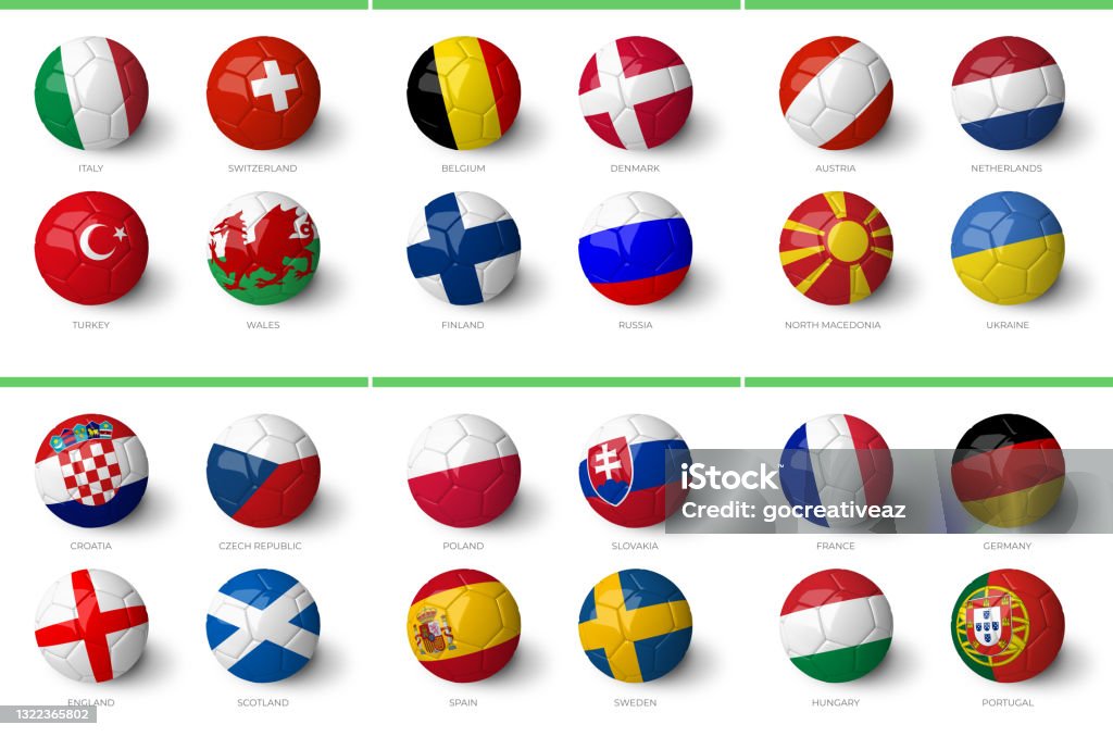 Европа 2020 групп со страной флаги изолированы на белом фоне. - Стоковые иллюстрации EURO 2020 роялти-фри