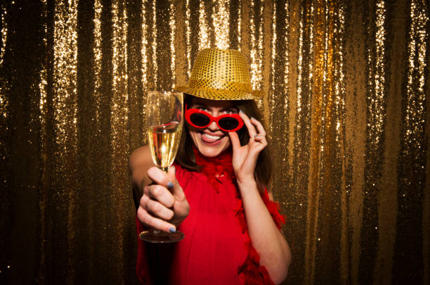 istock Mature woman enjoying party 1322368773