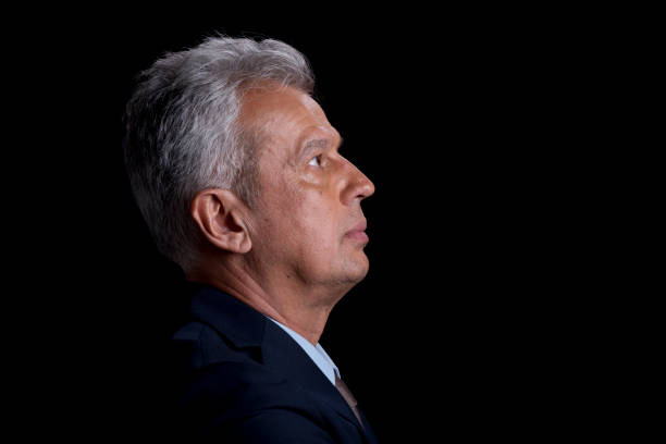 istock Profile of senior man 1322369873