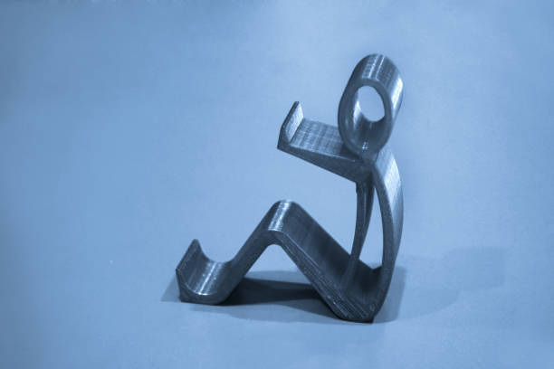 istock Abstract isolated object of a green color printed on a 3d printer on surface 1322371754