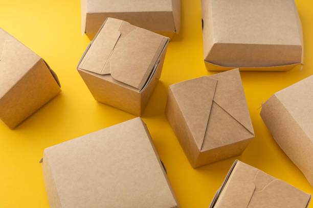 istock Plastic boxes for food delivery on bright background 1322372845