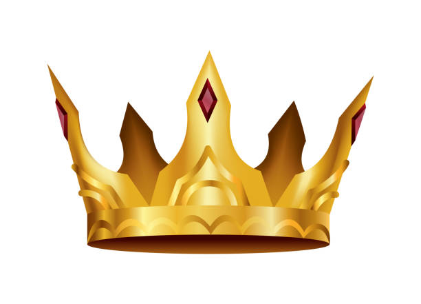istock Realistic golden crown. Crowning headdress for king or queen. Royal noble aristocrat monarchy symbol. Monarch heraldic decoration 1322381488