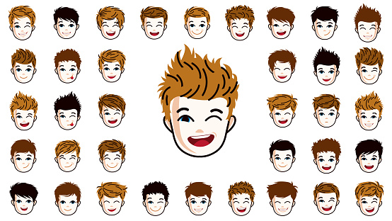 Pretty Child Boy Faces And Hairstyles Heads Vector Illustrations Set Isolated On White Background Early Teenager Kid Happy Attractive Beautiful Faces Avatars Collection With Different Haircuts Stock Illustration - Download Image Now - Pretty Child Boy Faces And Hairstyles Heads Vector Illustrations Set Isolated On White Background Early Teenager Kid Happy Attractive Beautiful Faces Avatars Collection With Different Haircuts Stock Illustration - Download Image Now -