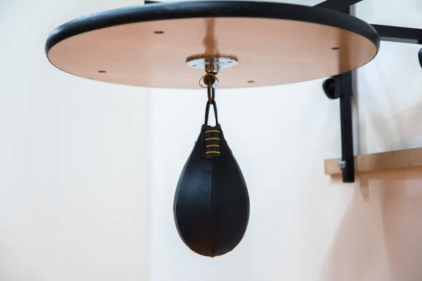 istock Boxing speed bag with a fist 1322382228