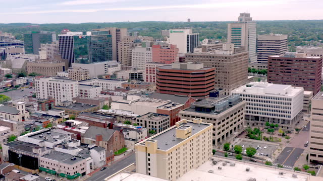 Aerial view of downtown office buildings in Wilmington, Delaware