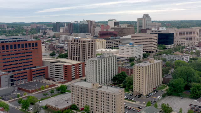 Aerial view of Wilmington, Delaware downtown district