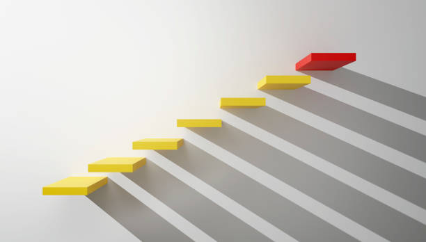 istock Stairway to the air on the wall. 1322390562