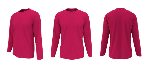 istock men's long- sleeve t-shirt mockup in front, side and back views 1322401128