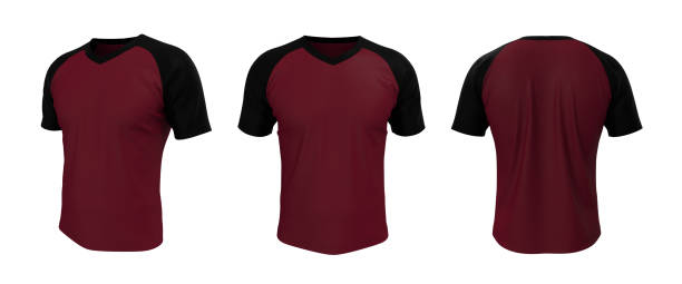 istock Short-sleeve raglan t-shirt mockup 1322401181