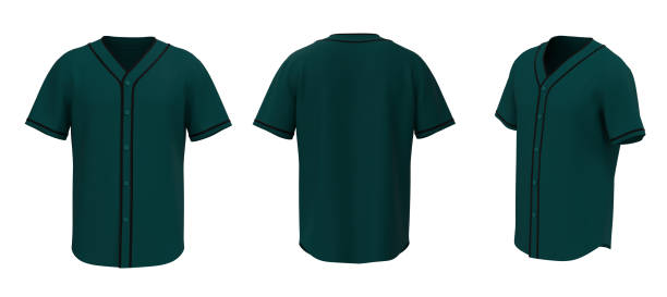 istock Baseball t-Shirt mockup in front, side and back views, 1322401244