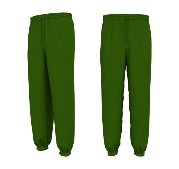 istock Blank joggers mockup, front and side views. Sweatpants. 1322401319