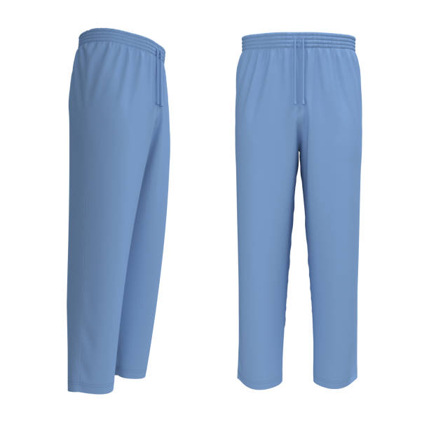 istock Blank joggers mockup in front and side views. Sweatpants 1322401320