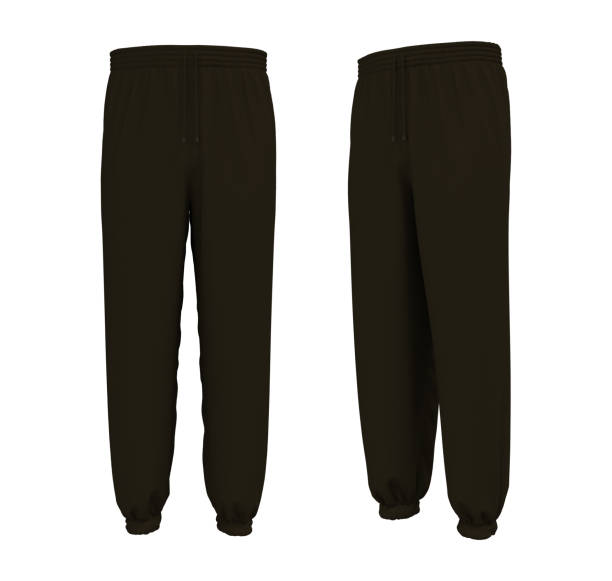 istock Blank joggers mockup, front and side views. Sweatpants. 1322401349