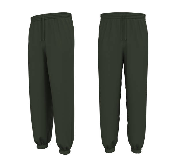 istock Blank joggers mockup, front and side views. Sweatpants. 1322401350