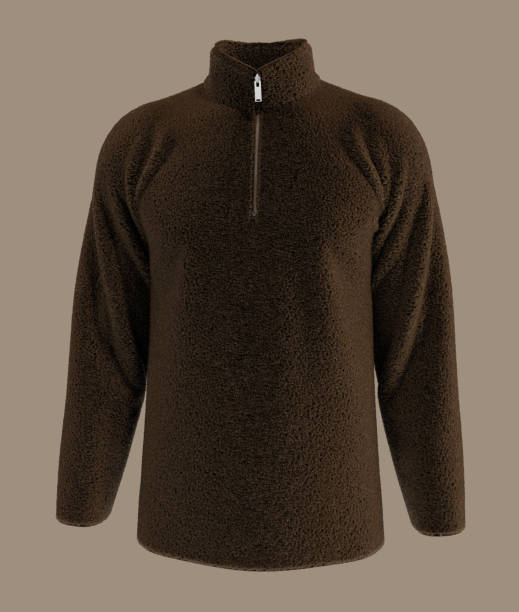 istock Fleece tracksuit top jacket with half zip design 1322401460
