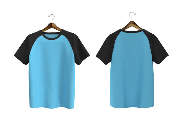 istock Short-sleeve raglan t-shirt mockup 1322401469