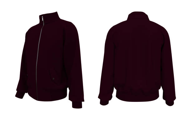 istock Blank tracksuit top mockup, track side and back views 1322401764