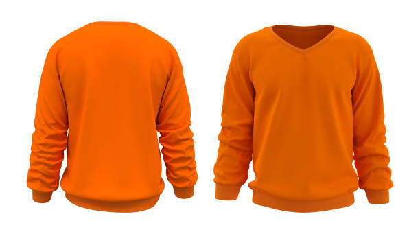 istock Blank sweatshirt mock up in front, and back views 1322402950