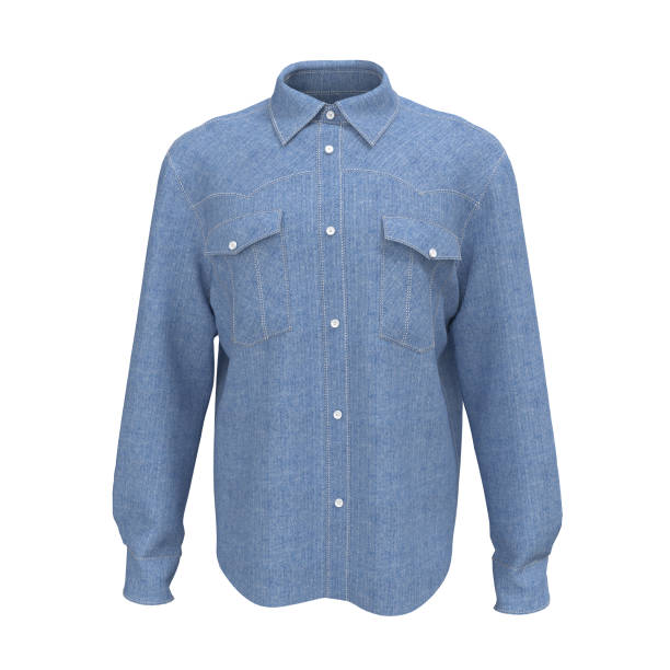 istock Long-sleeve shirt design in front view 1322403580